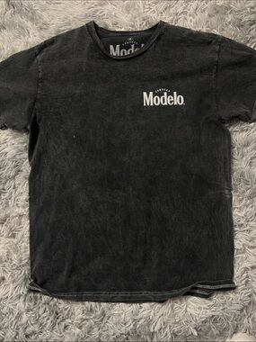 ModelCo Black Tee with White Modelo Chest Logo